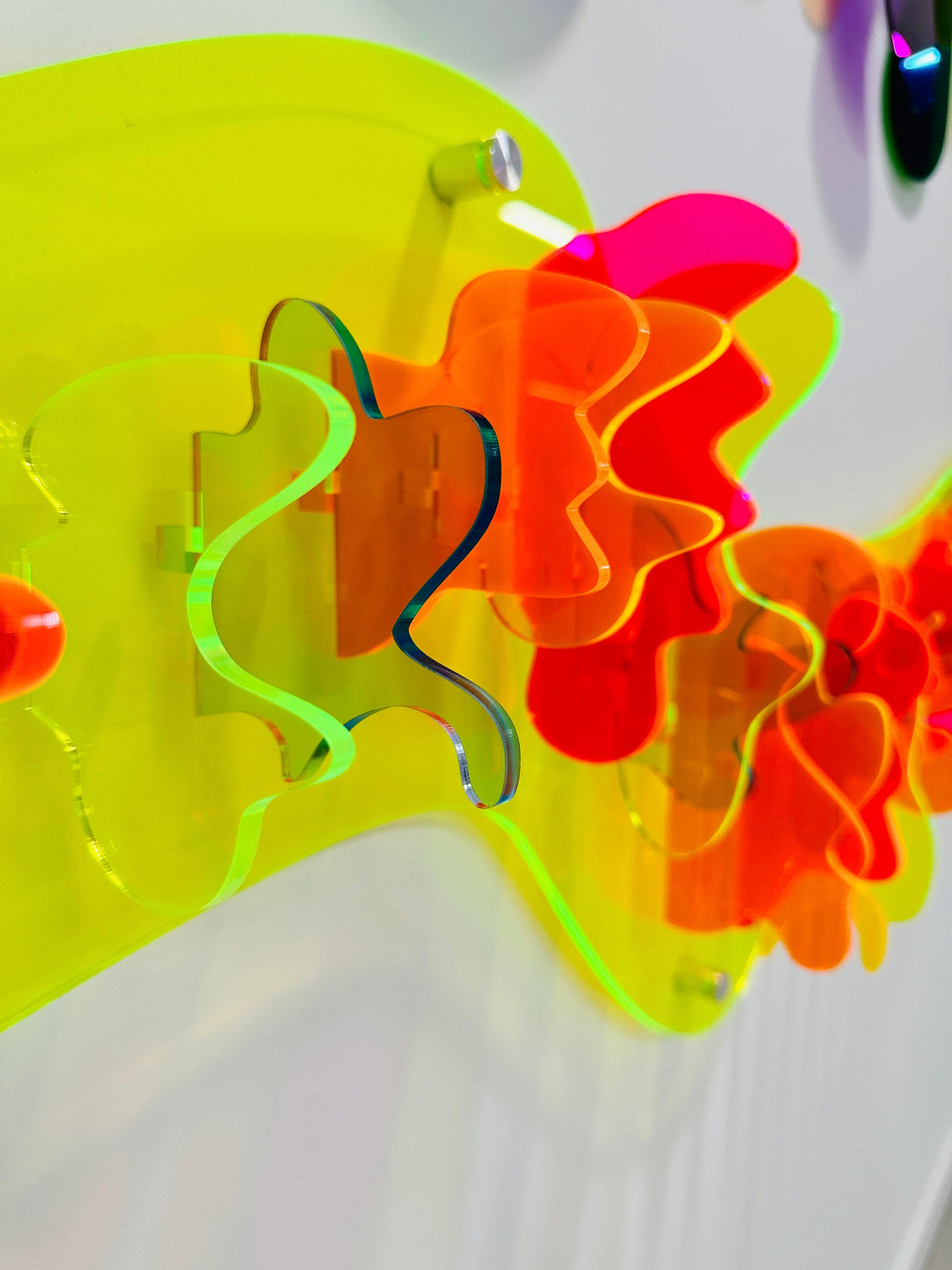 Fluorescent Acrylic Neon Art Transparent Retro Wall Decor - uniqstiq