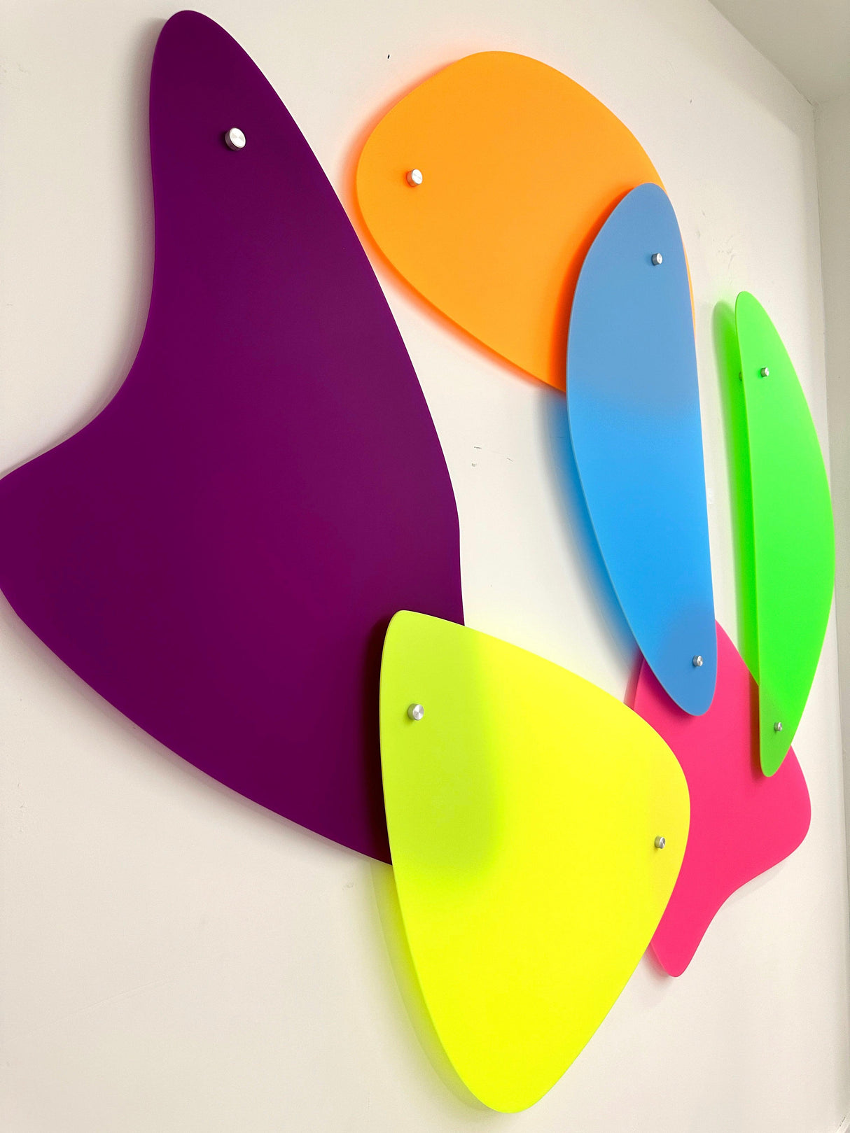 Neon Mosaic Extra Large Wall Sculpture Printed - uniqstiq