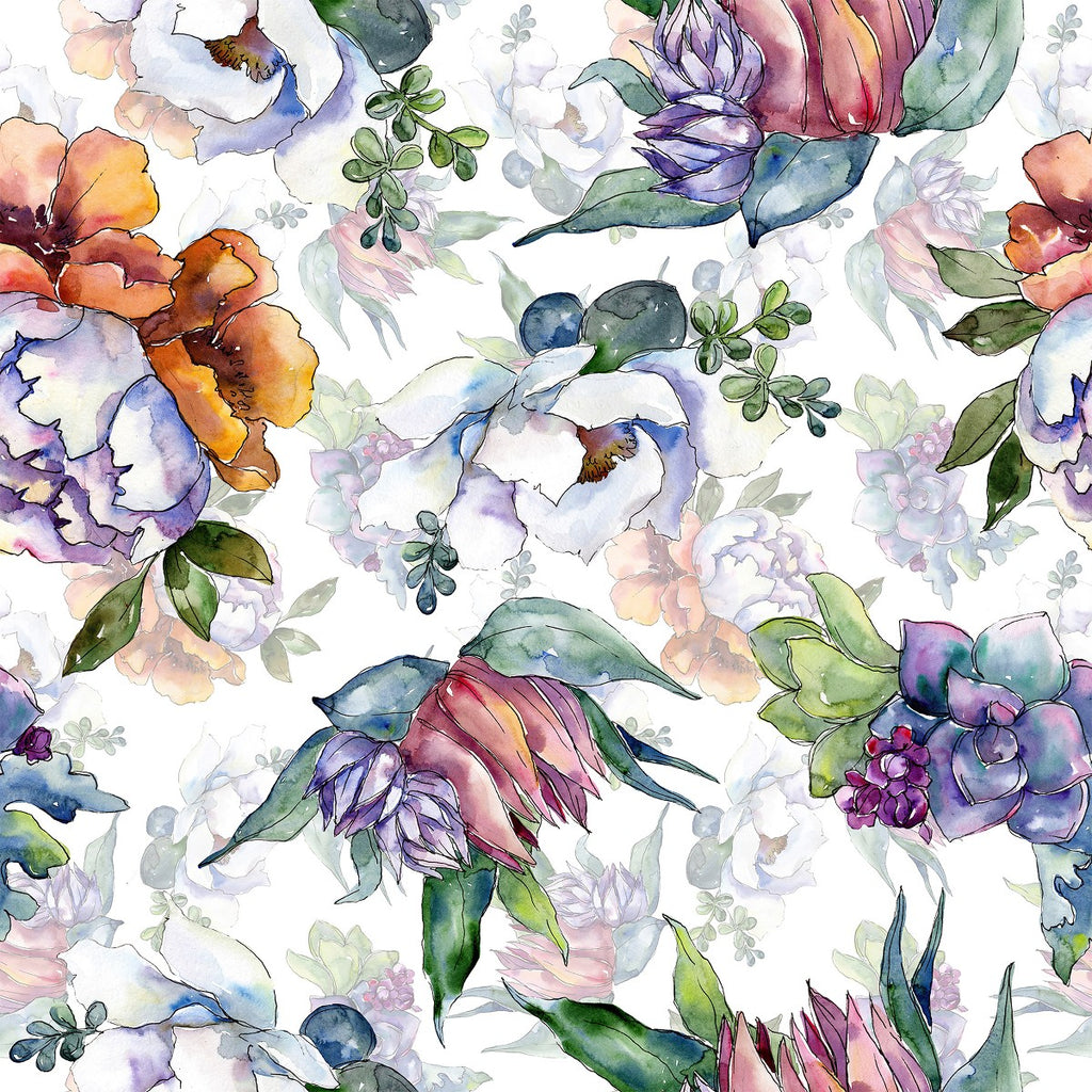 Watercolor Flowers Wallpaper  uniQstiQ Floral