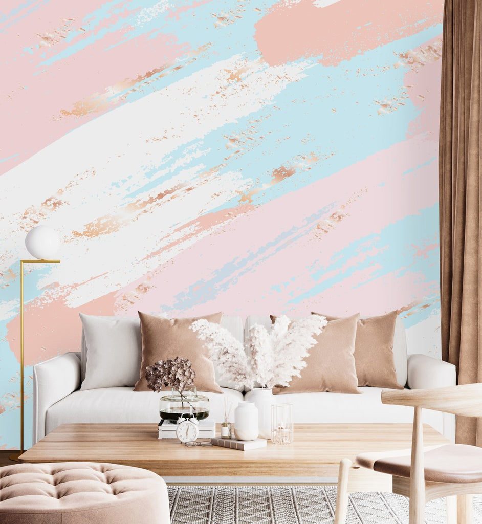 Pink Abstract Pattern Wallpaper uniQstiQ Murals