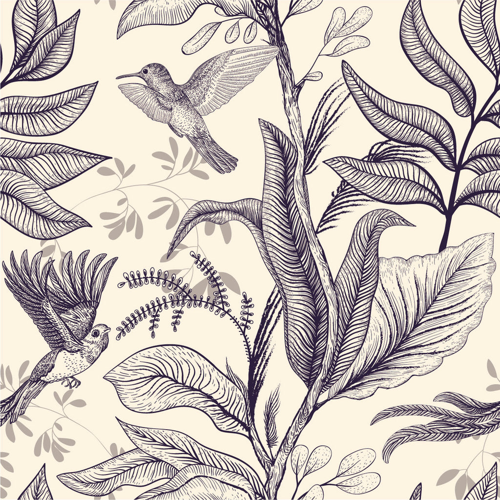 Hummingbird Pattern Wallpaper  uniQstiQ Vintage