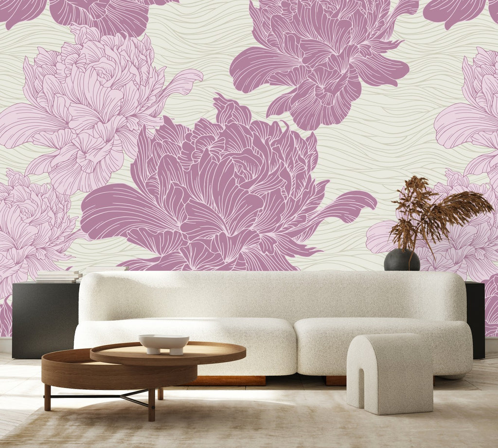 Large Flowers Wallpaper uniQstiQ Murals