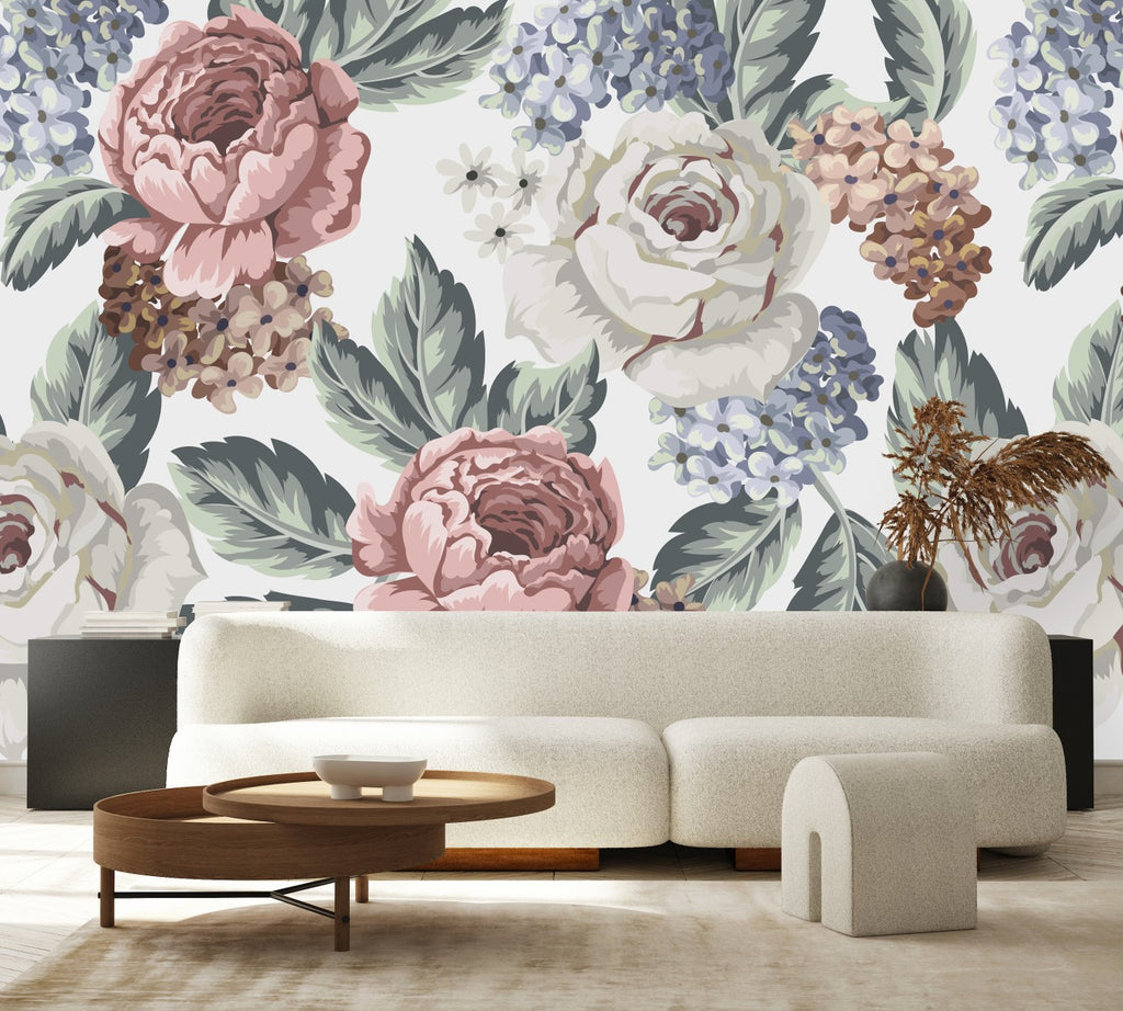 Light Floral Wallpaper uniQstiQ Murals