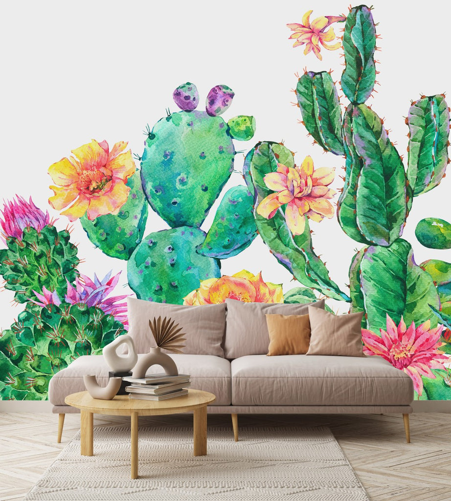Cactus Pattern Wallpaper  uniQstiQ Long Murals