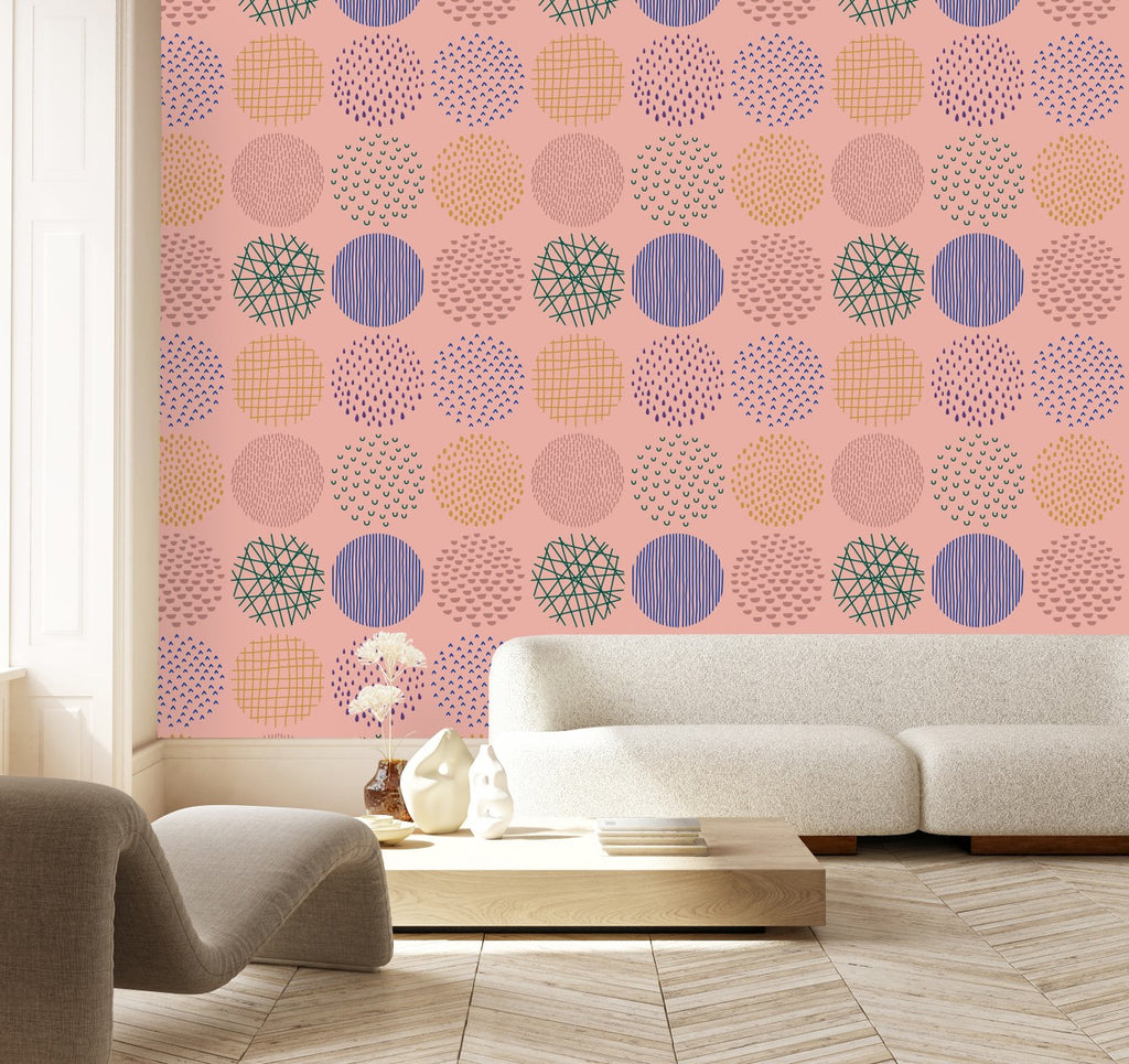 Pink Circles Wallpaper uniQstiQ Geometric