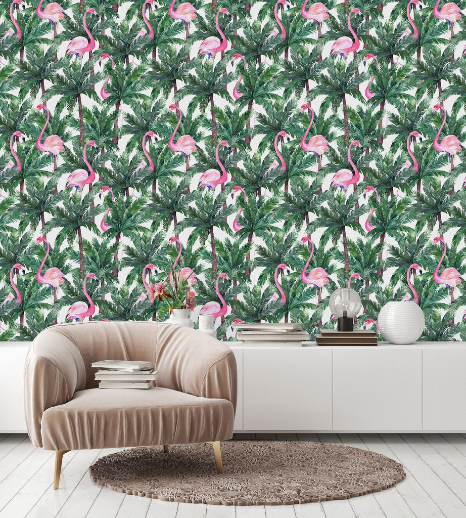 Flamingo Pattern Wallpaper  uniQstiQ Tropical