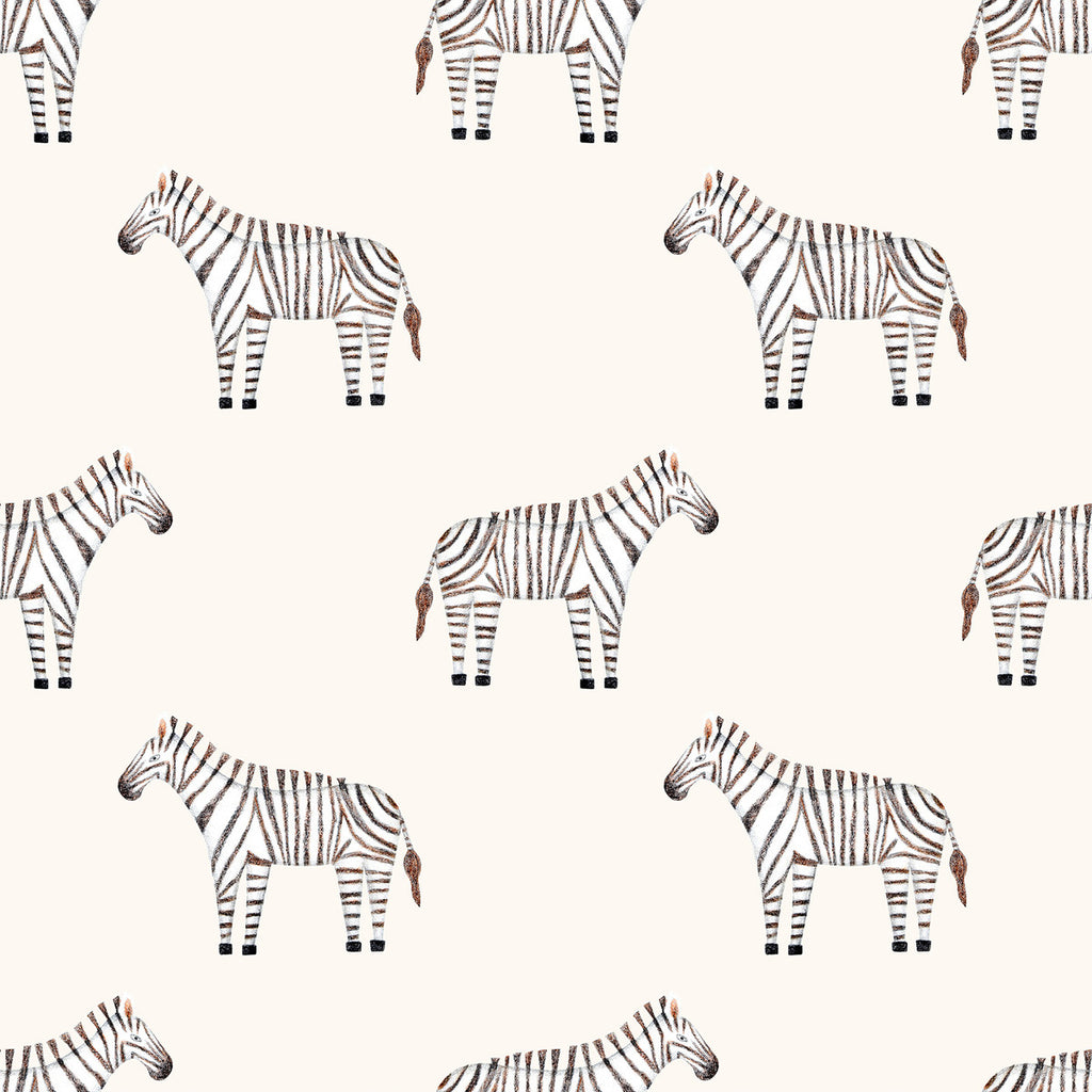 Zebras Pattern Wallpaper uniQstiQ Kids