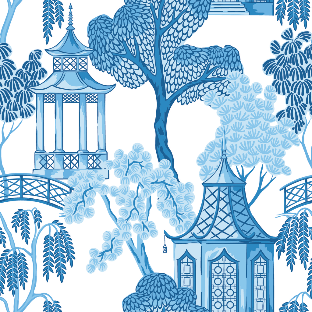 Blue China Pattern Wallpaper  uniQstiQ Vintage