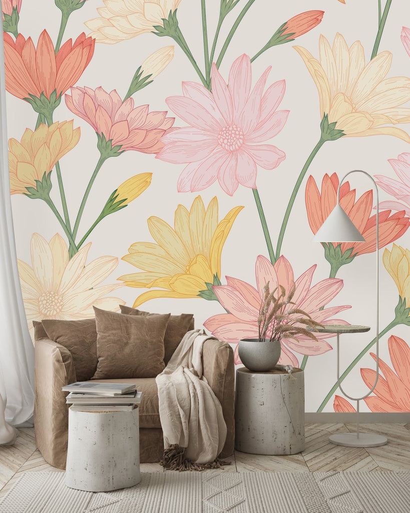 Summer Flowers Wallpaper  uniQstiQ Murals