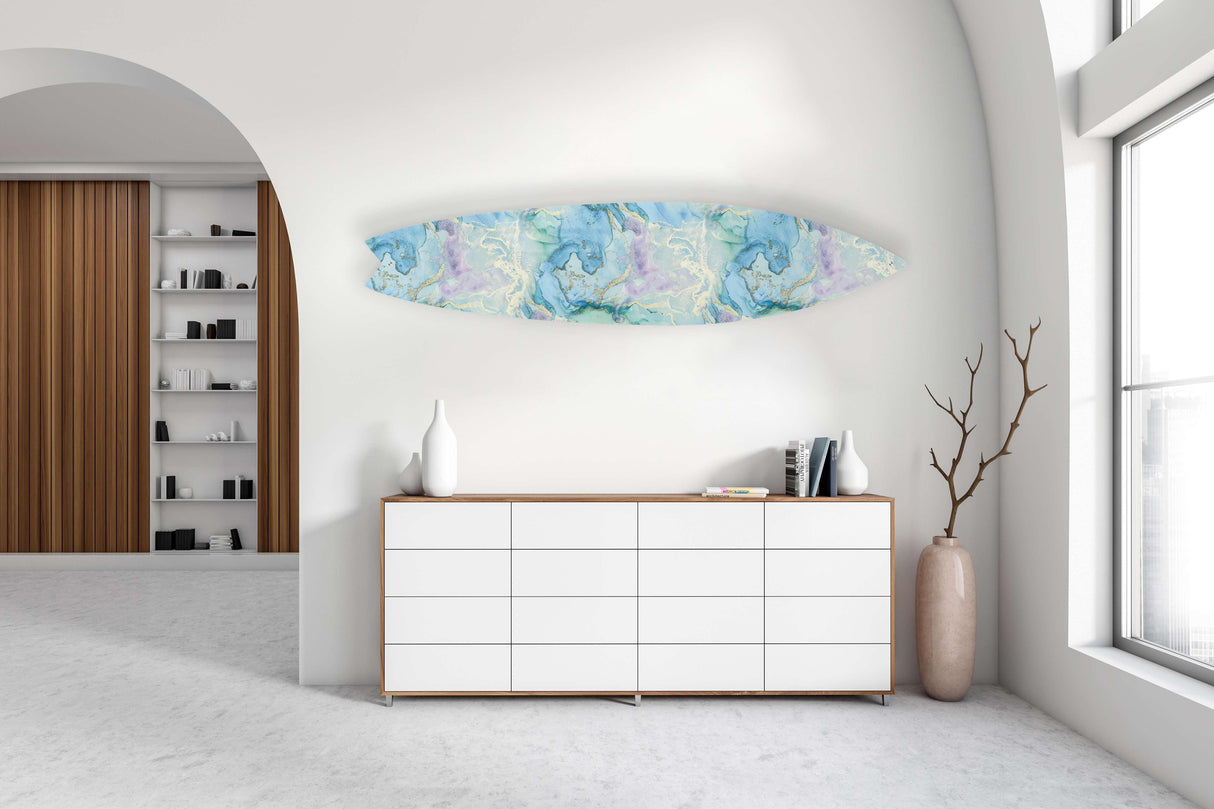 Abstract Marble Acrylic Surfboard Wall Art - uniqstiq