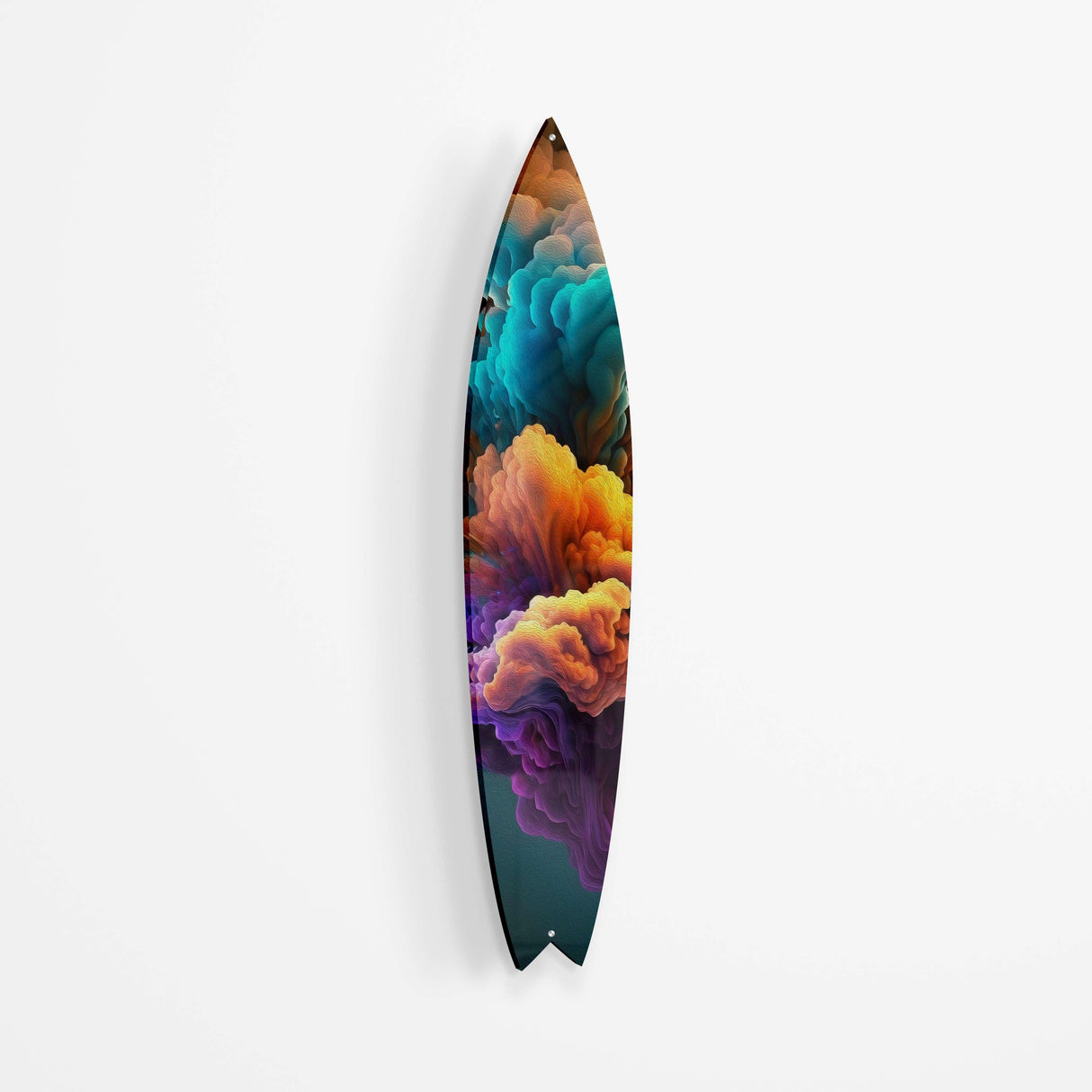 Abstract Space Smoke Acrylic Surfboard Wall Art - uniqstiq