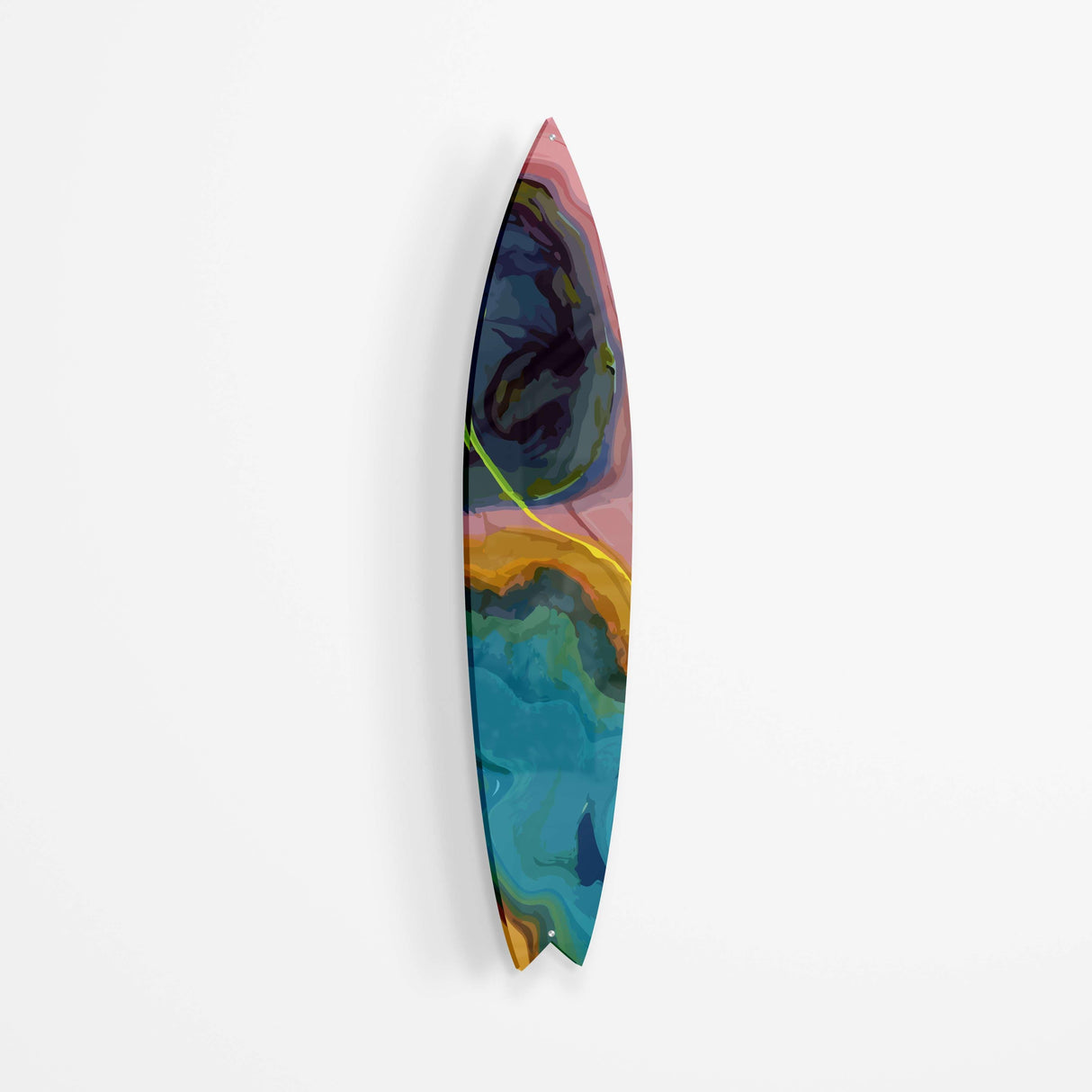 Abstract Swirl Acrylic Surfboard Wall Art - uniqstiq