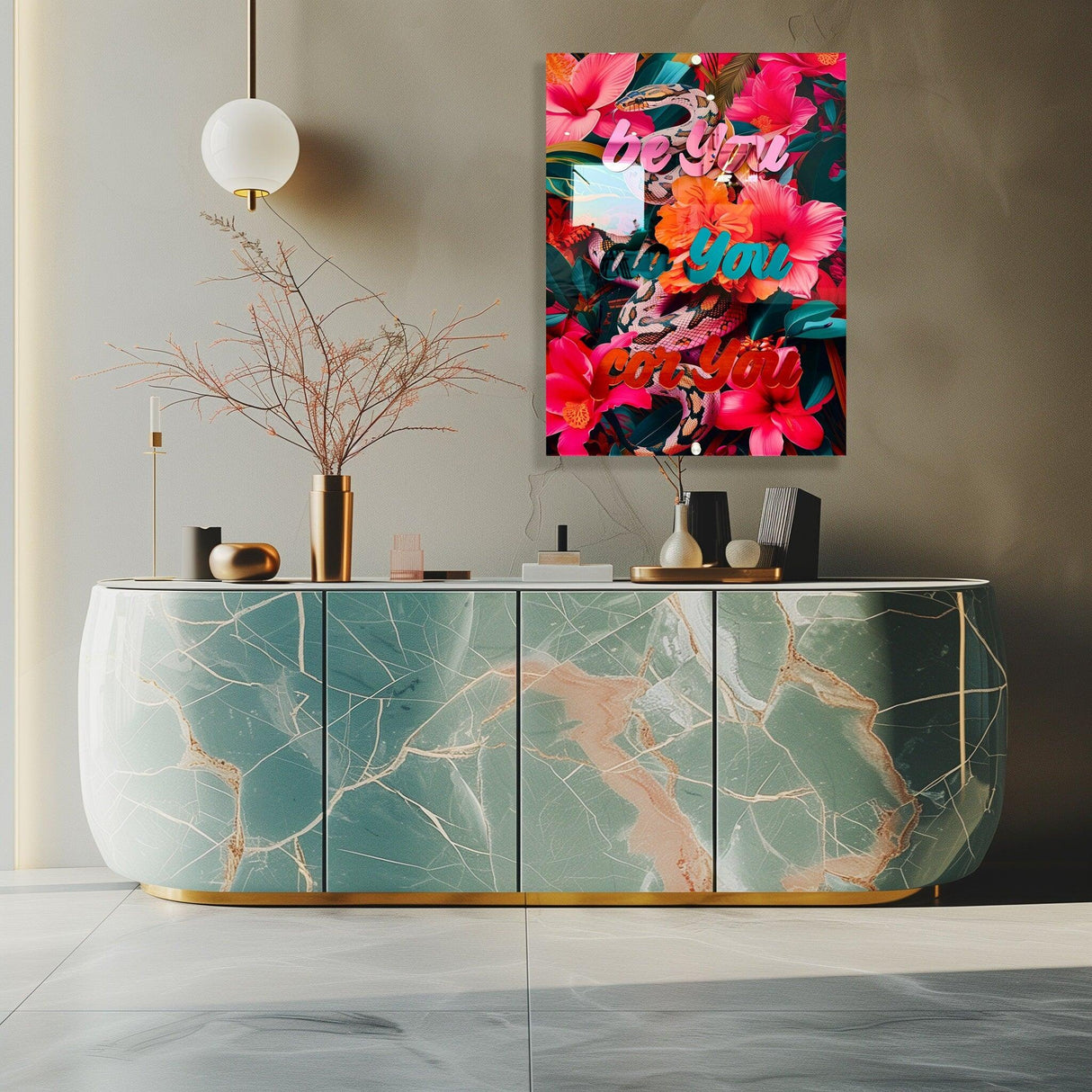 Be You Do You For You Quote Wall Art, Maximalist Decor, Trendy Wall Sculpture, Pop Art, Floral Wall Decor,Mid Century Modern Decor,Girly Art - uniqstiq