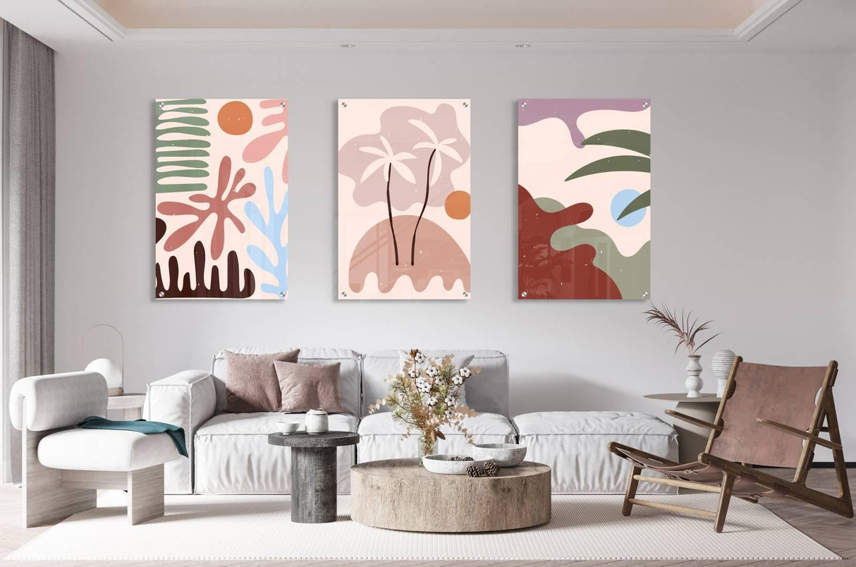 Beach Style Set of 3 Prints Modern Wall Art Modern Artwork Image 1