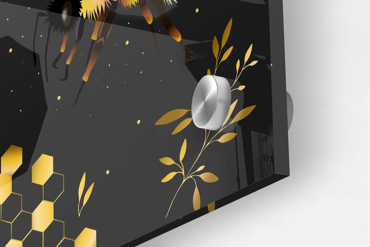 Bee Pattern Set of 3 Prints Modern Wall Art Modern Artwork Image 3