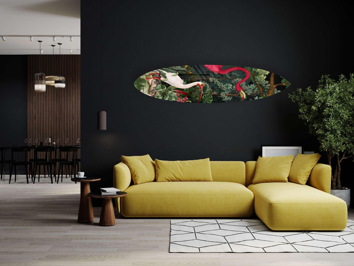 Birds Pattern Acrylic Surfboard Wall Art