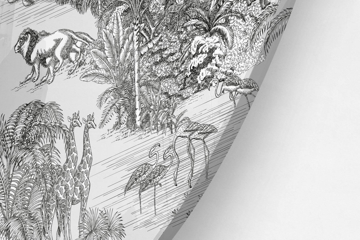 Black and White Animals Printed Transparent Acrylic Circle - uniqstiq