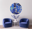 Black and White Pattern Mirrored Acrylic Circles Contemporary Home DǸcor Printed acrylic