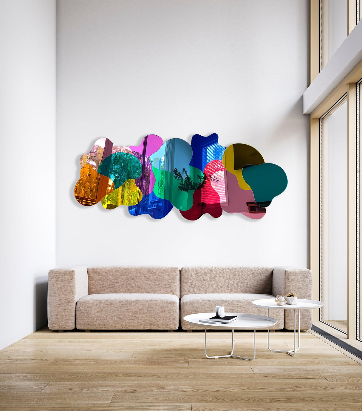 oversized-multicolor-wall-art-mirrored-acrylic-art-wall-art-made-in-usa-mirror-wall-decor-wall-sculpture-abstract-wall-decor