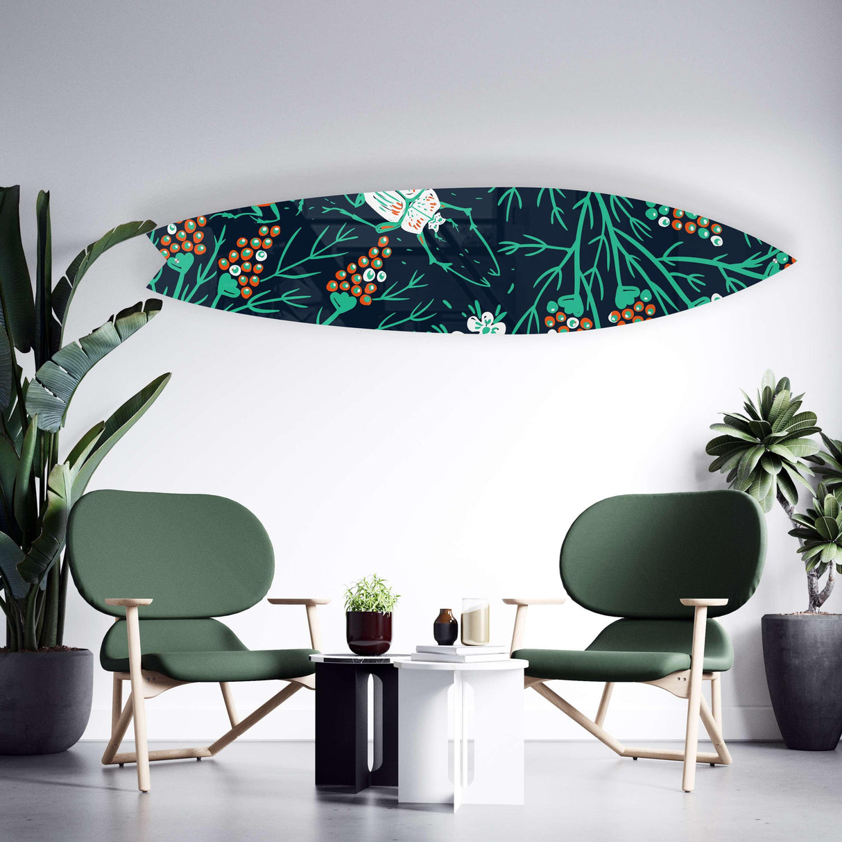 Blooms and Bugs Acrylic Surfboard Wall Art - uniqstiq