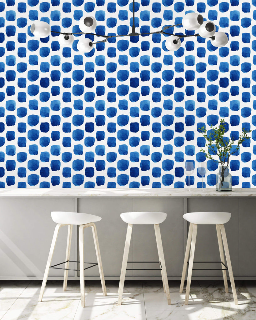 uniQstiQ Geometric Blue Dots Wallpaper Wallpaper