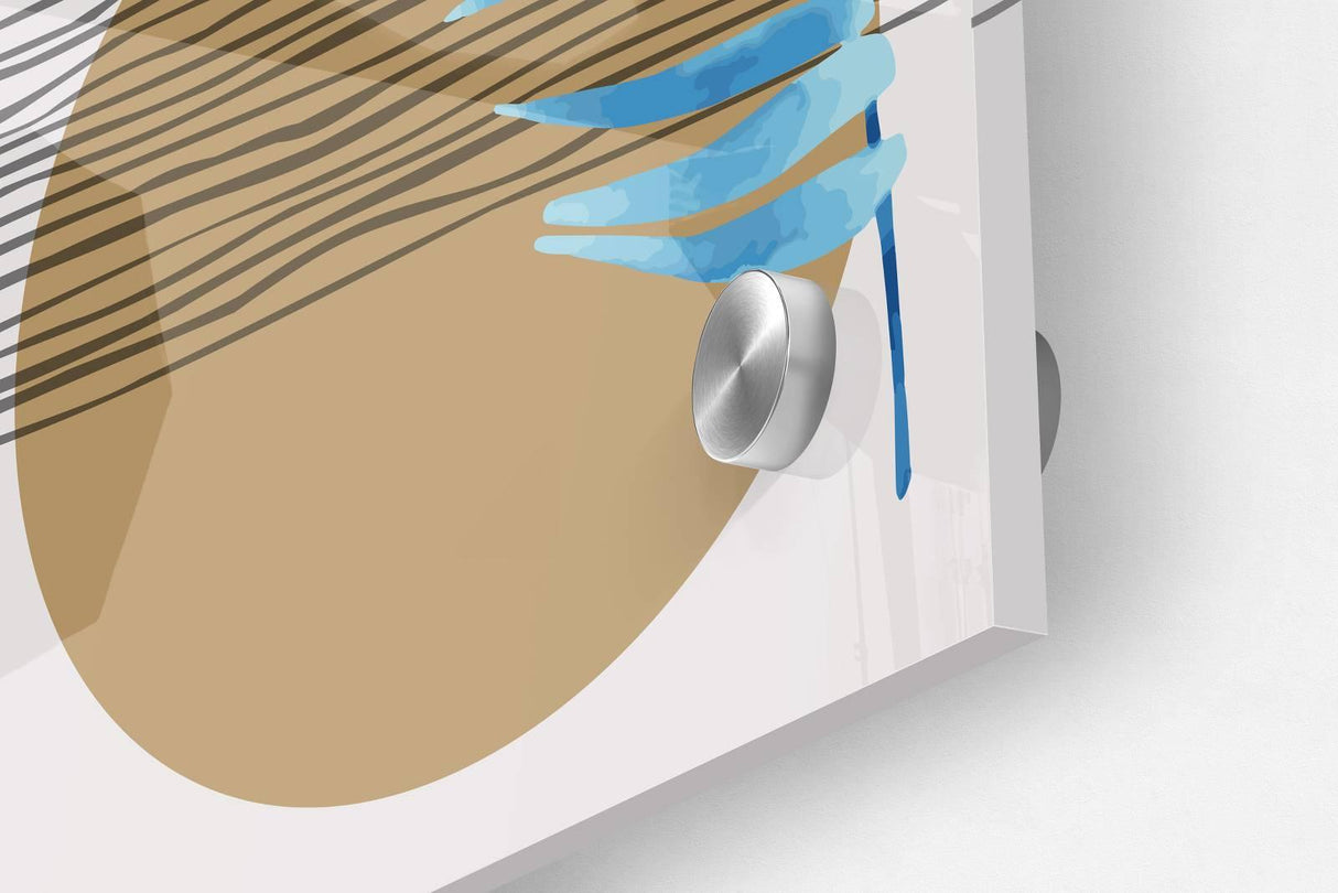 Blue Leave Set of 3 Prints Modern Wall Art Modern Artwork Image 3