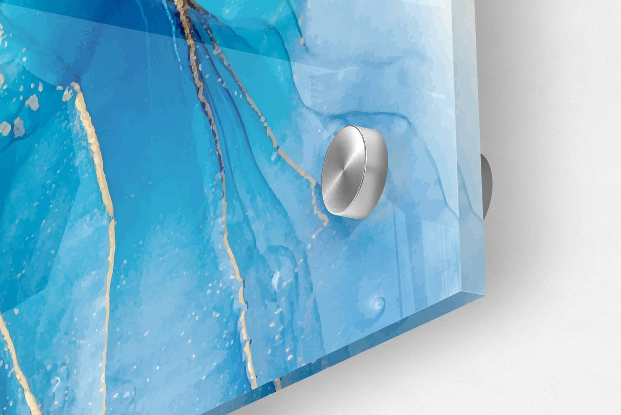 Blue Marble Pattern Set of 3 Prints Modern Wall Art Modern Artwork Image 3