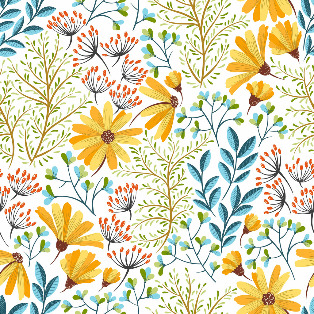 uniQstiQ Floral Boho Style Flowers Wallpaper Wallpaper