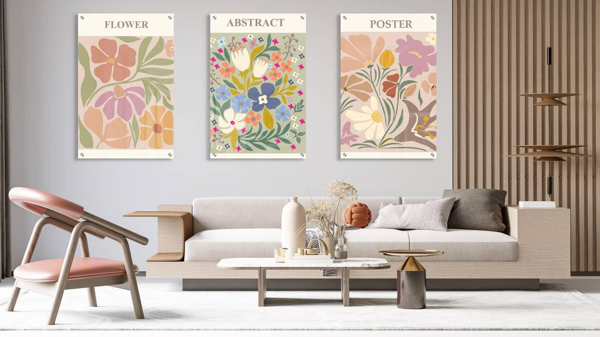 Botanical Collection Set of 3 Prints Modern Wall Art Modern Artwork Image 2