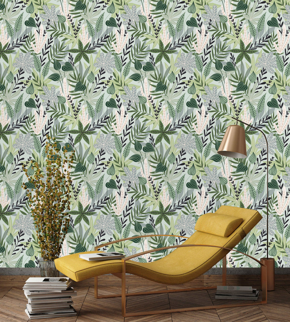 uniQstiQ Botanical Botanical Leaves Wallpaper Wallpaper