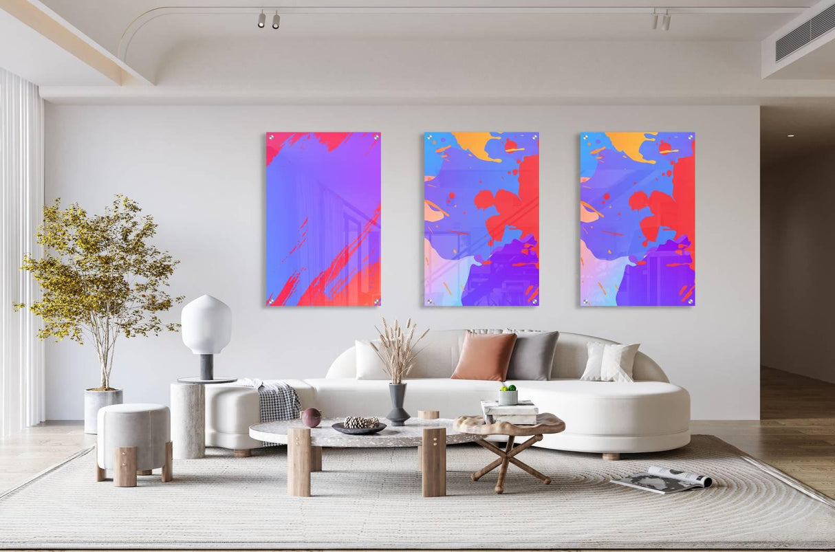 Brightly Art Set of 3 Prints Modern Wall Art Modern Artwork Image 2