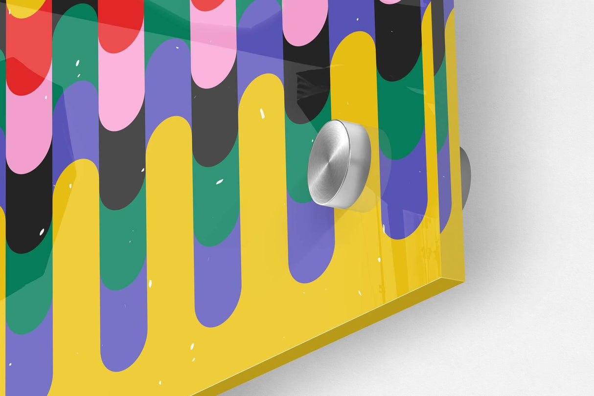 Brightly Geometrical Pattern Set of 3 Prints Modern Wall Art Modern Artwork Image 3