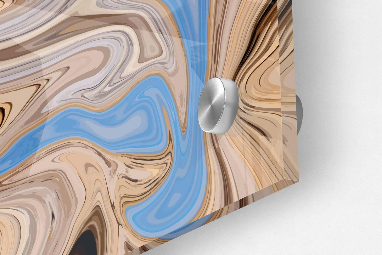 Brown Abstract Design Set of 3 Prints Modern Wall Art Modern Artwork Image 3