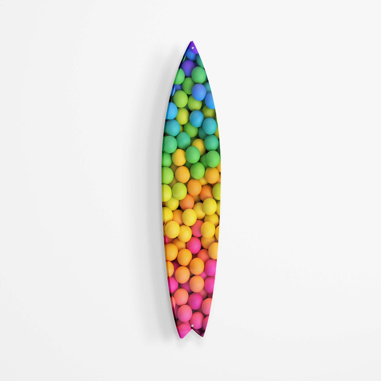 Colorful Balls Acrylic Surfboard Wall Art - uniqstiq