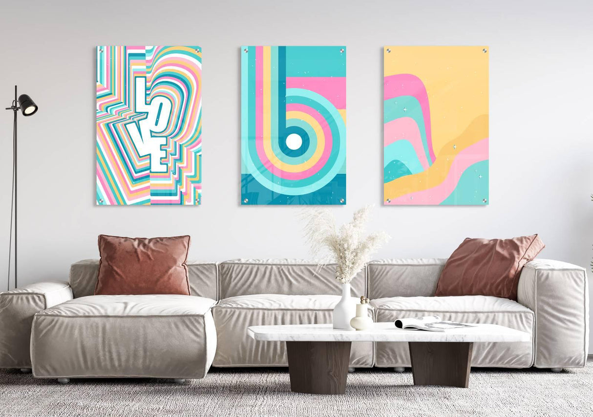 Colorful Design Set of 3 Prints Modern Wall Art Modern Artwork Image 2