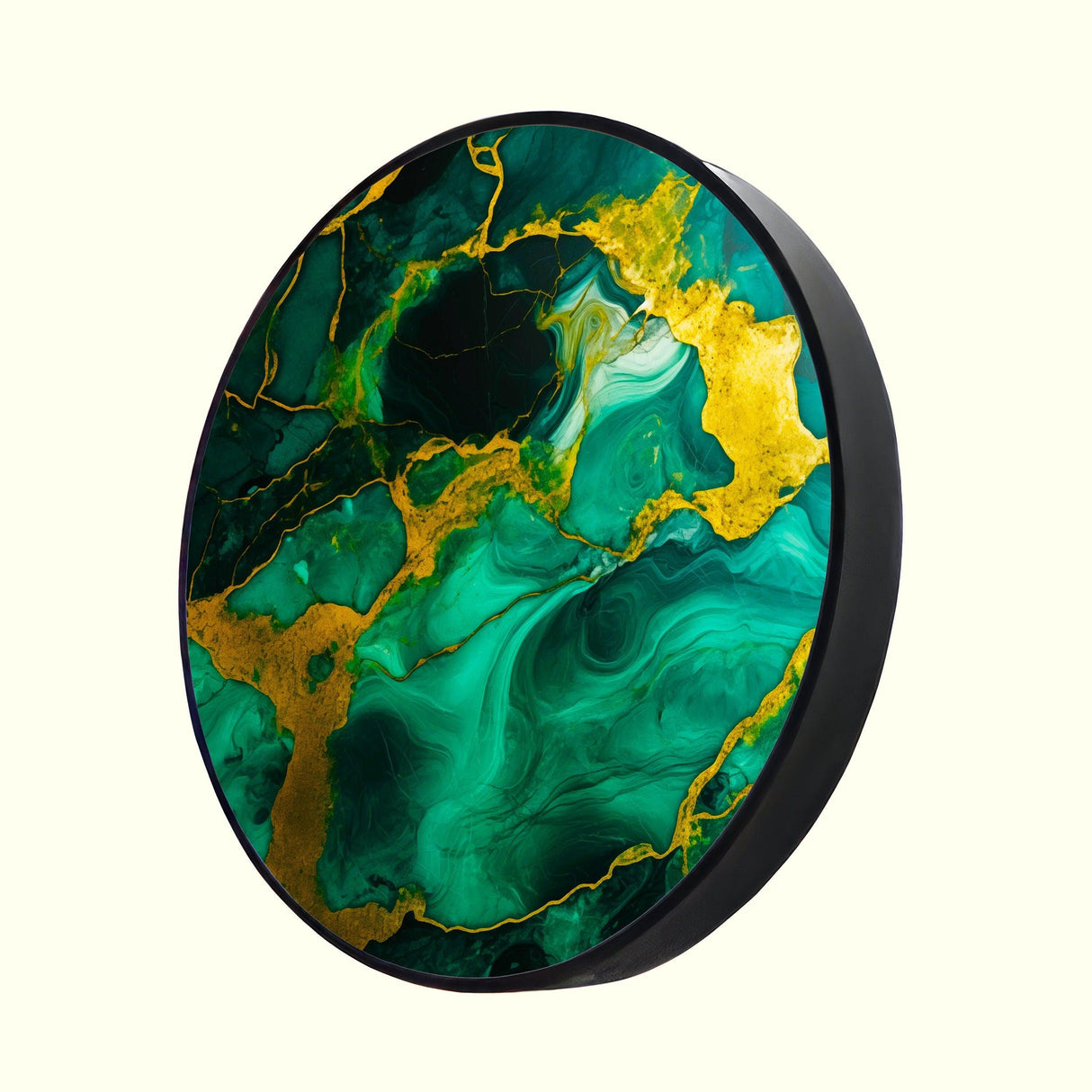 Emerald Green Marble Wall Decor LED Wall Art Home Decor Abstract Wall Decor Mid Century Modern 3D Wall Art Living Room Decor 2