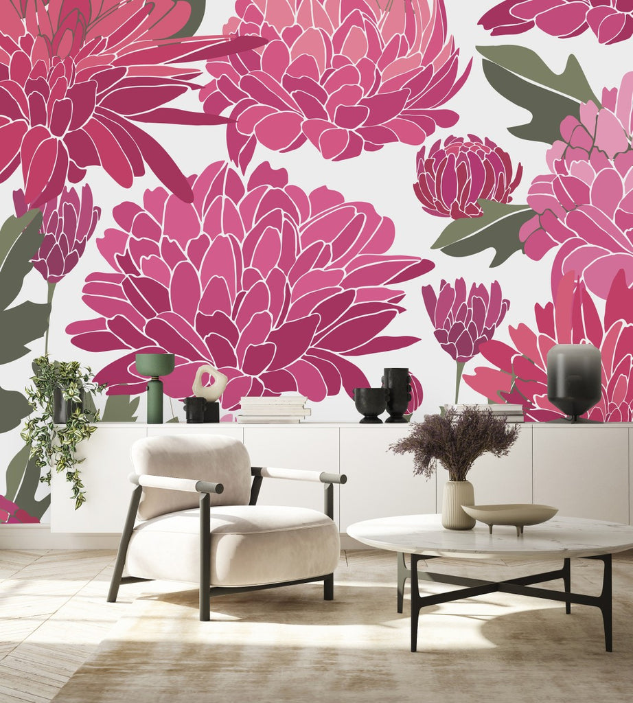 Pink Peonies Wallpaper  uniQstiQ Long Murals
