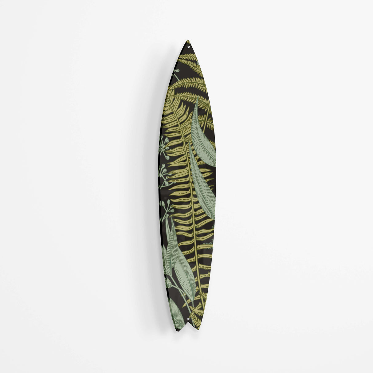 Ferns Botanical Acrylic Surfboard Wall Art - uniqstiq