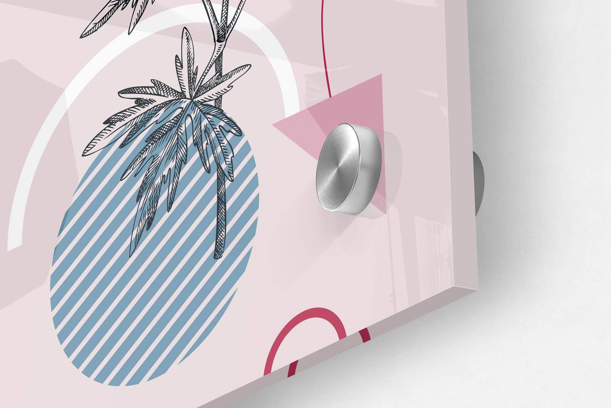 Flowers and Geometric Design Set of 3 Prints Modern Wall Art Modern Artwork Image 3