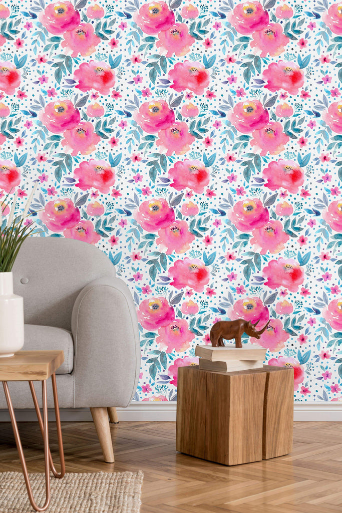 uniQstiQ Floral Garden Flowers Wallpaper Wallpaper