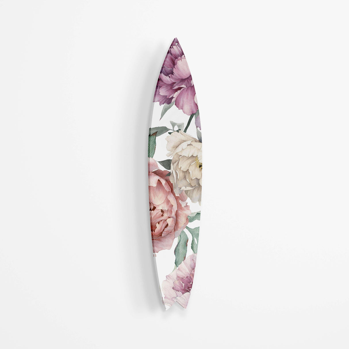 Giant Watercolor Peony Flowers Acrylic Surfboard Wall Art - uniqstiq