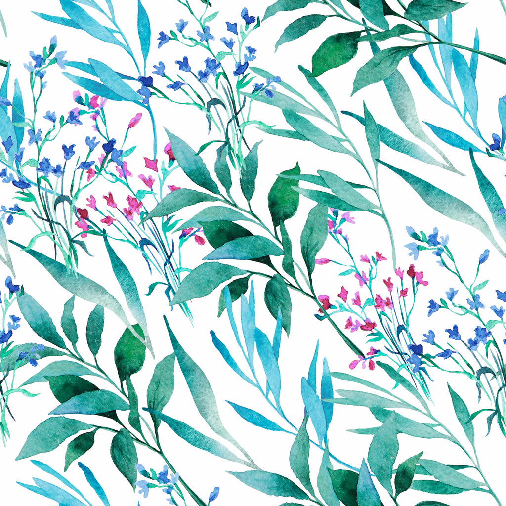 uniQstiQ Botanical Hand Drawn Green Twigs Wallpaper Wallpaper