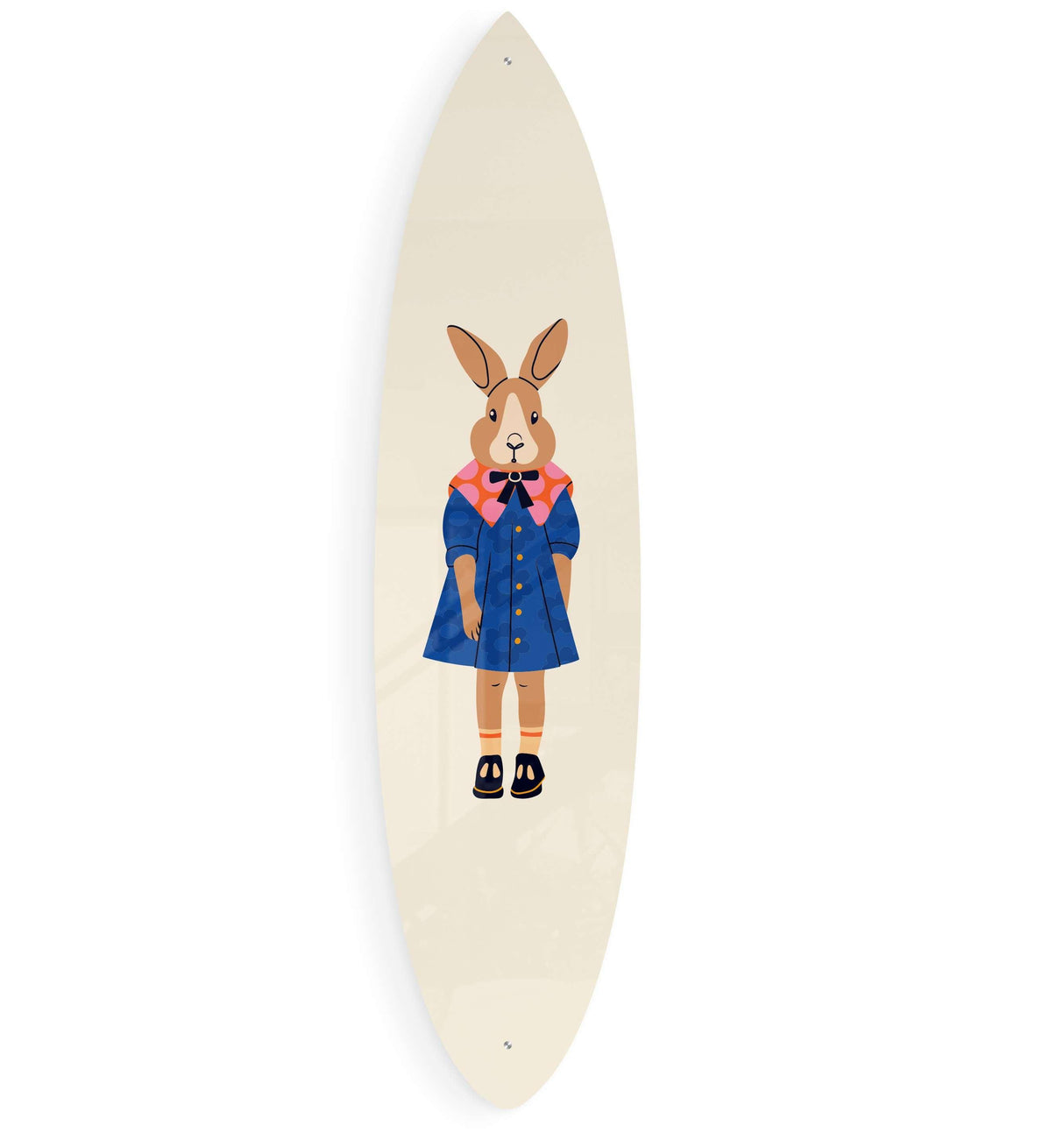 Hare Pattern Acrylic Surfboard Wall Art