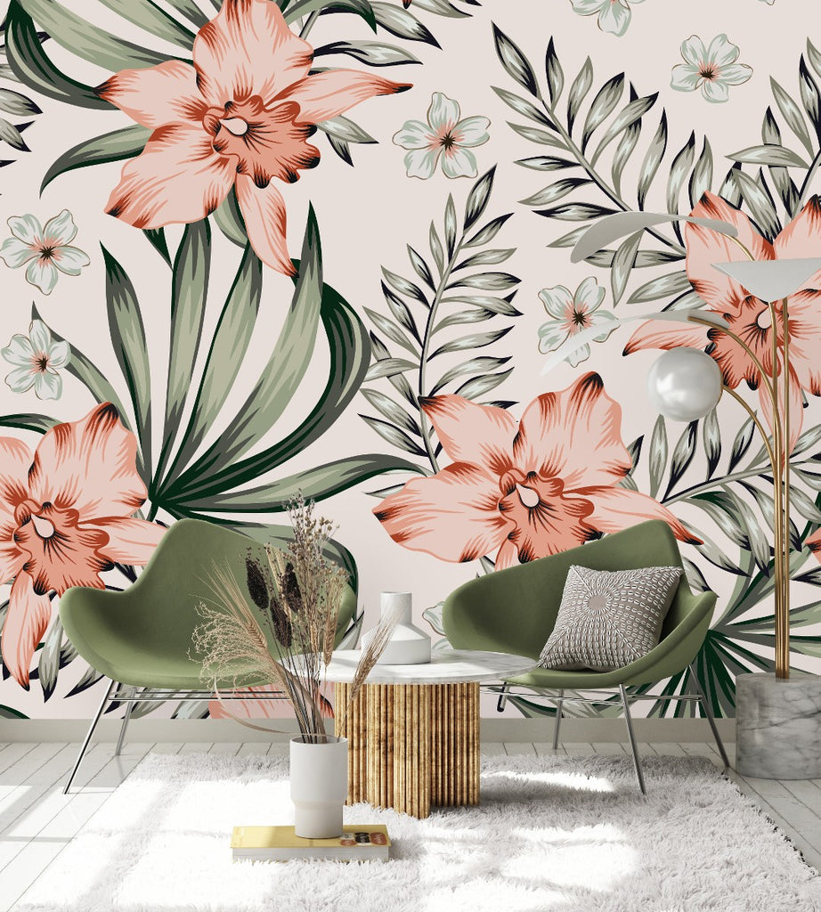 Lily Flowers Wallpaper  uniQstiQ Murals