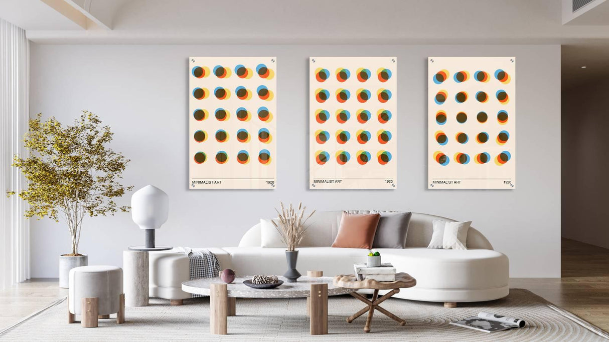 Illusion Pattern Set of 3 Prints Modern Wall Art Modern Artwork Image 2