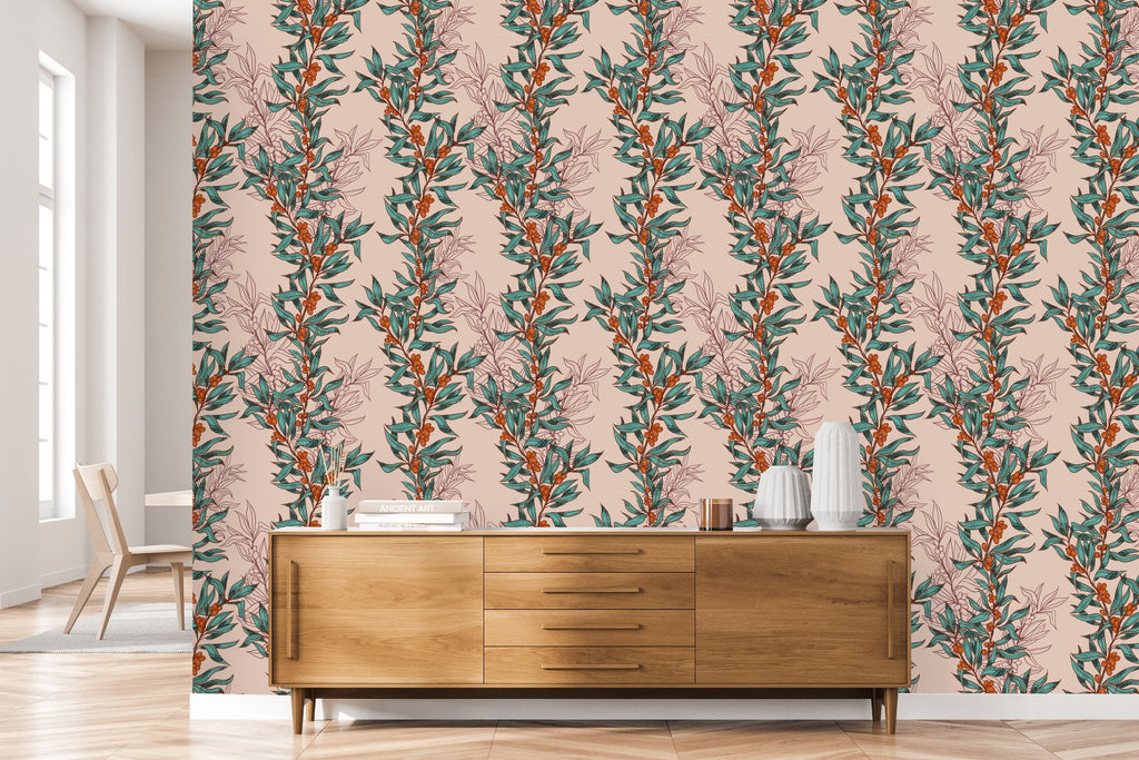 Sea Buckthorn Wallpaper uniQstiQ Botanical