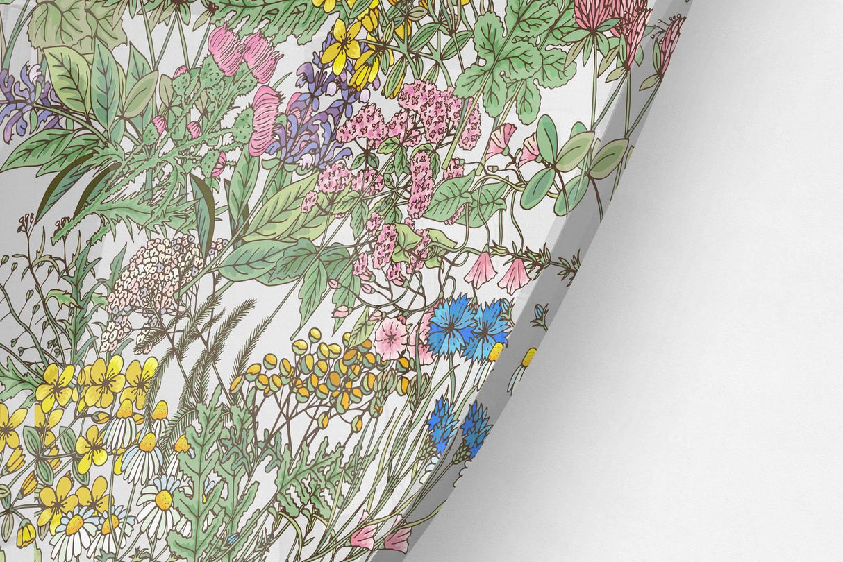 Little Colorful Flowers Printed Transparent Acrylic Circle - uniqstiq