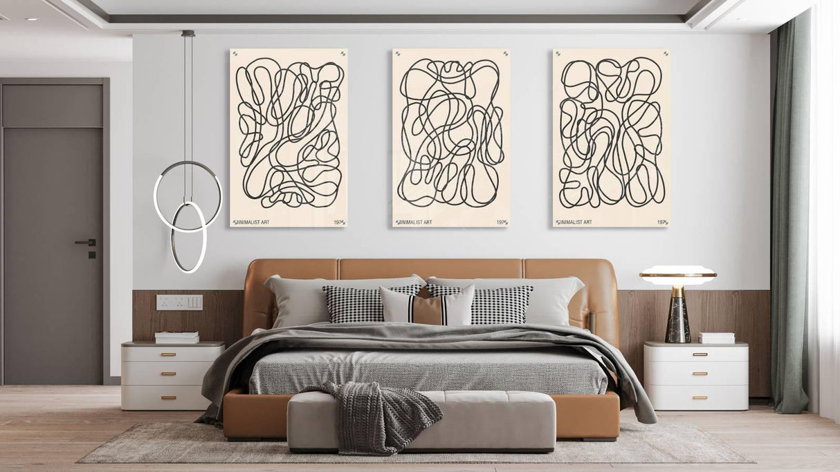 Minimalism Art Set of 3 Prints Modern Wall Art Modern Artwork Image 1