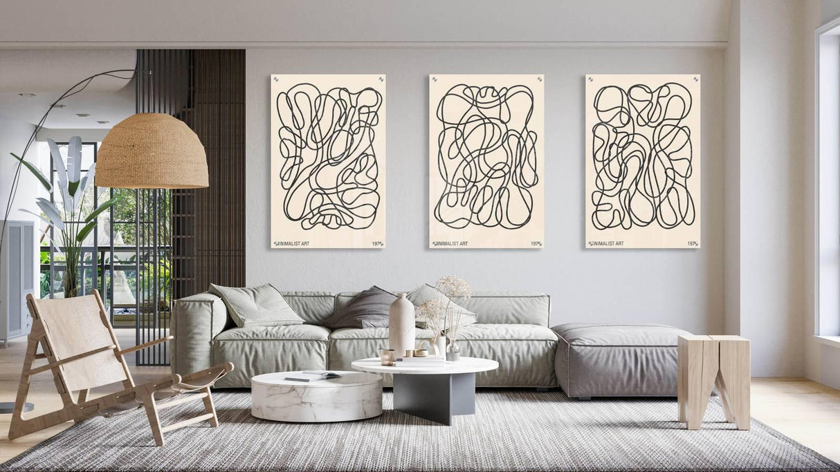 Minimalism Art Set of 3 Prints Modern Wall Art Modern Artwork Image 2