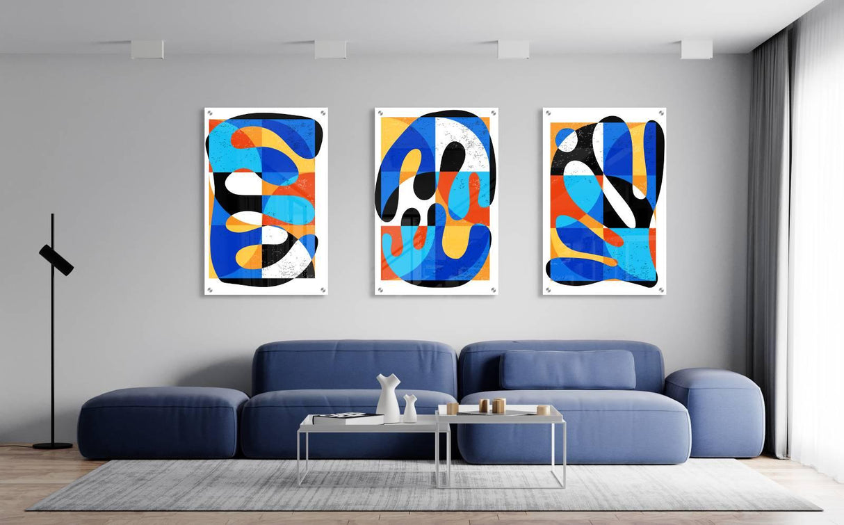 Modern Artwork Set of 3 Prints Modern Wall Art Modern Artwork Image 1